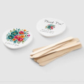 Éventail Mariage de romance aquarelle (Non-assemblé)