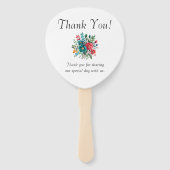 Éventail Mariage de romance aquarelle (Dos)