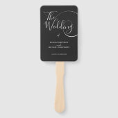 Éventail Mariage de typographie de script moderne minimalis (Devant)