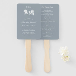 Éventail Mariage des chaises Adirondack gris clair
