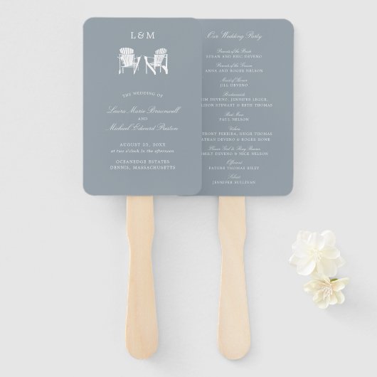 Éventail Mariage des chaises Adirondack gris clair (Devant et derrière)