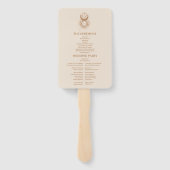 Éventail Mariage des étoiles célestes d'or mystique (Dos)