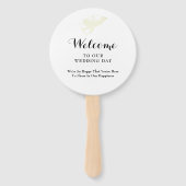 Éventail Mariage Destination Jamaïque Hand Fan (Dos)