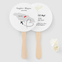 Mariage Destination Jamaïque Hand Fan