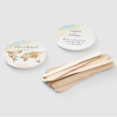 Éventail Mariage Destination Passport Carte du monde Mexiqu (Non-assemblé)