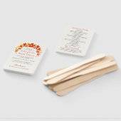 Éventail Mariage d'hibiscus tropicaux d'Orange brulé (Non-assemblé)