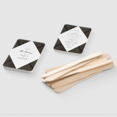 Éventail Mariage Diamond Géométrique Black Gold Gatsby (Non-assemblé)