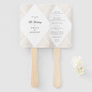 Éventail Mariage Diamond Géométrique White Gold Gatsby