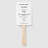 Éventail Mariage d'illustrations de Doodle en noir et blanc (Dos)