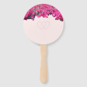 Éventail Mariage d'images personnalisable à florale tropica (Dos)