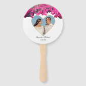 Éventail Mariage d'images personnalisable à florale tropica (Devant)