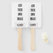 Éventail Mariage, diplôme, funérailles ou promotion personn (Devant et derrière)