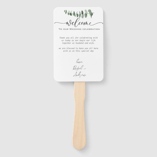 Éventail Mariage élégant (Devant)