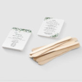 Éventail Mariage Élégant avec Verdure d'Eucalyptus (Non-assemblé)