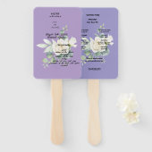 Éventail Mariage élégant de botanique d'eucalyptus d'été (Devant et derrière)