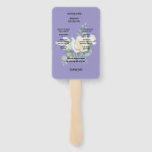 Éventail Mariage élégant de botanique d'eucalyptus d'été (Dos)