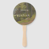Éventail Mariage Élégant en Forêt Rustique (Dos)