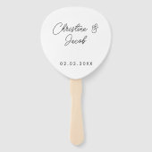 Éventail mariage en faveur simple élégante fête de mariée m (Devant)