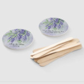 Éventail Mariage en marbre Lavender Wisteria Fleurs (Non-assemblé)