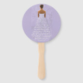 Éventail Mariage fan poème Princesse (Devant)