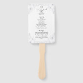 Éventail Mariage fantaisiste : Elégante Pagaie Florale (Devant)