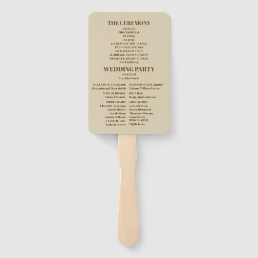 Éventail Mariage Fleur sauvage Boho Fall (Dos)