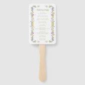 Éventail Mariage Fleur sauvage de jardin Whimsical (Dos)
