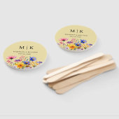 Éventail Mariage Fleur sauvage Elegant Boho (Non-assemblé)