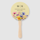 Éventail Mariage Fleur sauvage Elegant Boho (Devant)