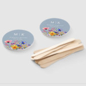 Éventail Mariage Fleur sauvage Elegant Boho (Non-assemblé)