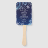 Éventail Mariage Flocons de Neige Tourbillon Étincelant Hiv (Devant)