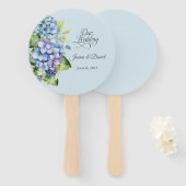 Éventail Mariage floral (Devant et derrière)
