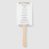 Éventail Mariage floral à feutre minimal (Dos)