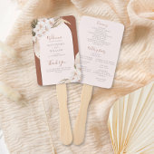 Éventail Mariage floral boho automnal en Terracotta et herb