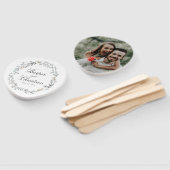 Éventail Mariage floral et photo délicat (Non-assemblé)