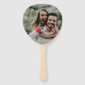 Éventail Mariage floral et photo délicat (Dos)