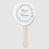 Éventail Mariage floral et photo délicat (Devant)