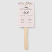 Éventail Mariage Floral Fleur de Champ Simple Moderne (Dos)