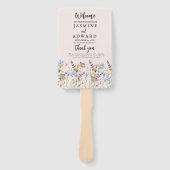 Éventail Mariage Floral Fleur de Champ Simple Moderne (Devant)