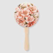 Éventail Mariage Floral Fuzz pêche (Dos)