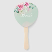 Éventail Mariage floral rose (Devant)