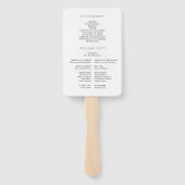 Éventail Mariage floral rose or de Bohême (Dos)