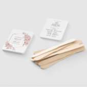 Éventail Mariage floral rose or de Bohême (Non-assemblé)