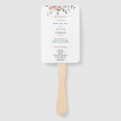 Éventail Mariage Floral Rose Poussiéreux Classique  (Devant)