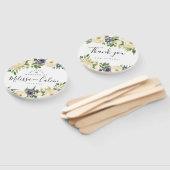 Éventail Mariage Floral Rustique Bienvenue Fan Main (Non-assemblé)