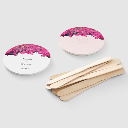 Éventail Mariage floral tropical (Non-assemblé)