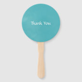 Éventail Mariage floral turquoise, jaune et rose (Dos)