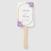 Éventail Mariage floral violet moderne (Dos)