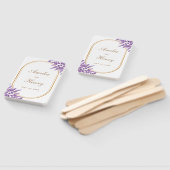 Éventail Mariage floral violet moderne (Non-assemblé)