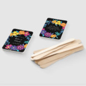 Éventail Mariage Florales Aquarelle Vive Fête Mexicaine (Non-assemblé)